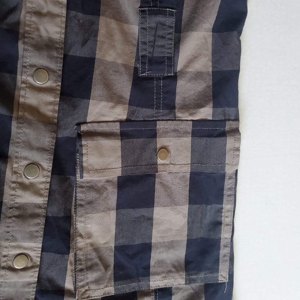VTG Converse One Star XS button up checker midi dress Y2k 00s Buffalo Check - Picture 5 of 9